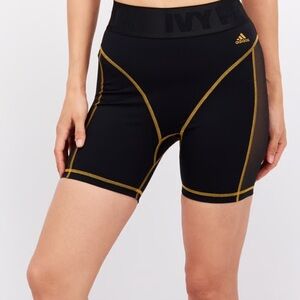 Adidas Women's Black and Gold Shorts